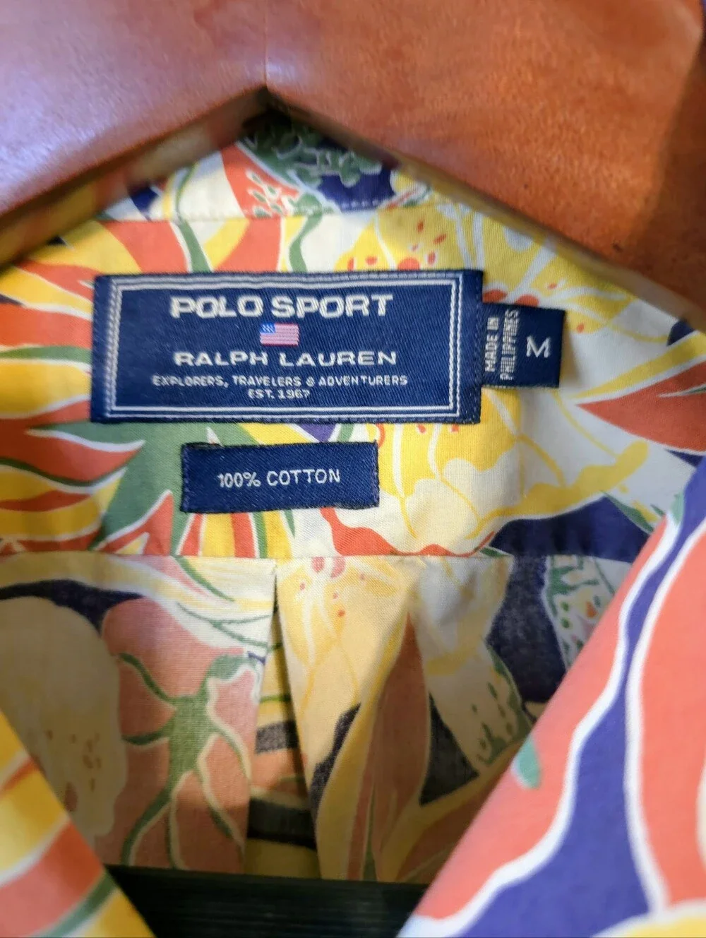 Polo Sport (M) Camp Shirt Yellow/orange